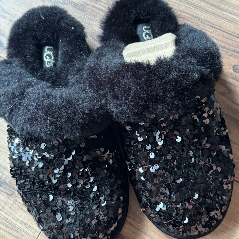 UGG Women's Sparkling Black Slippers